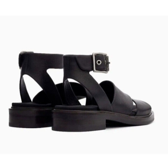 RAG & BONE SLAYTON SANDAL BLACK STRAPPY ITALIAN LEATHER Saze EU37 Women’s 7 $350 - Picture 3 of 11